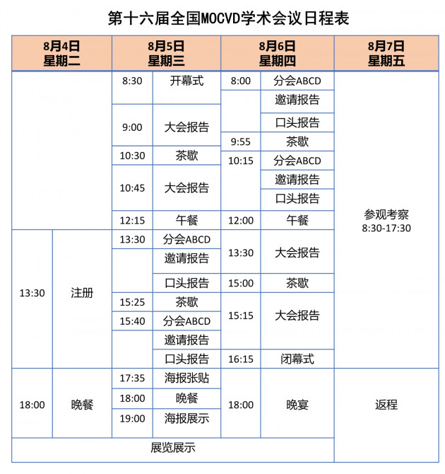 第十六屆全國MOCVD學術會議日程表_1